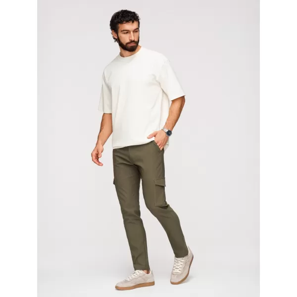  Pantaloni pentru bărbați OMBRE P1515 VERDE MĂSLINIU ÎNCHIS 