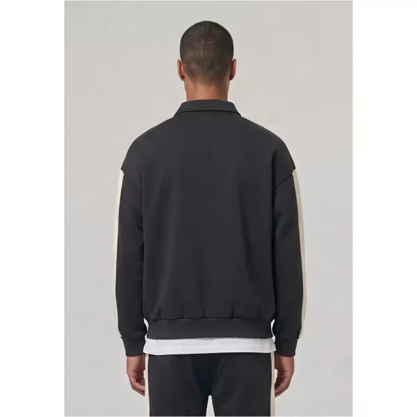  Tricou pentru bărbați cu guler URBAN CLASSICS TB8595-00007 NEGRU 