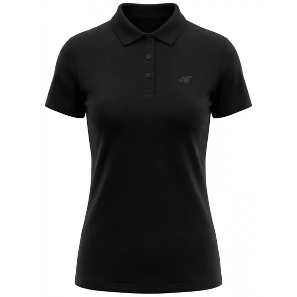  Tricou de damă cu guler 4F WMM00TPTSF0768 NEGRU ADÂNC 