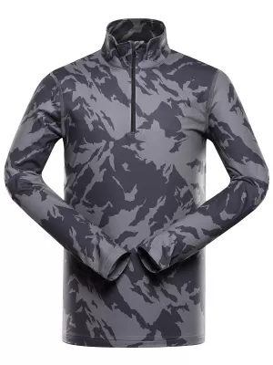Tricou pentru bărbați cu uscare rapidă ALPINE PRO STANS VARIANTA DE COMPUTER GRI ÎNCHIS ADEVĂRAT