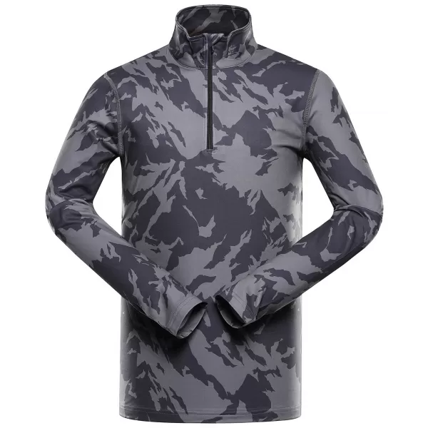  Tricou pentru bărbați cu uscare rapidă ALPINE PRO STANS VARIANTA DE COMPUTER GRI ÎNCHIS ADEVĂRAT 