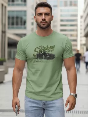 Tricou pentru bărbați DSTREET NX5089R VERDE DESCHIS