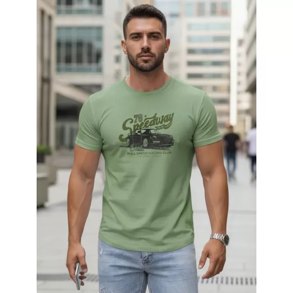  Tricou pentru bărbați DSTREET NX5089R VERDE DESCHIS 