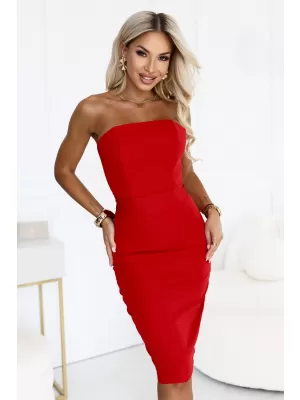 Rochie NUMOCO 642-4 ROȘU INTENS
