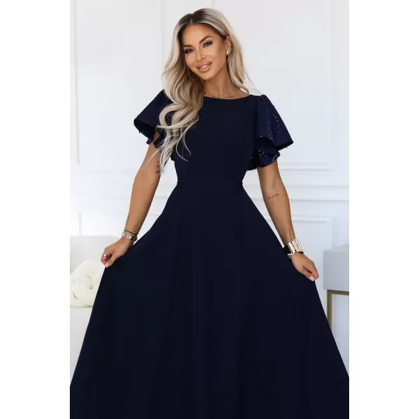  Rochie NUMOCO 694-4 ALBASTRU ÎNCHIS 