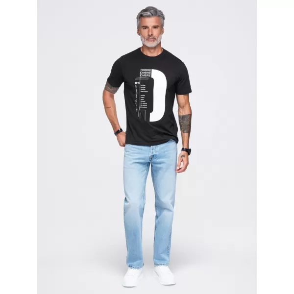  Tricou pentru bărbați OMBRE OM-TSPT-0299 NEGRU 