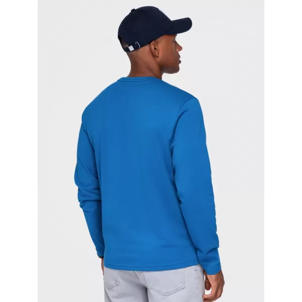  Tricou pentru bărbați OMBRE OM-LSBL-0142 ALBASTRU 