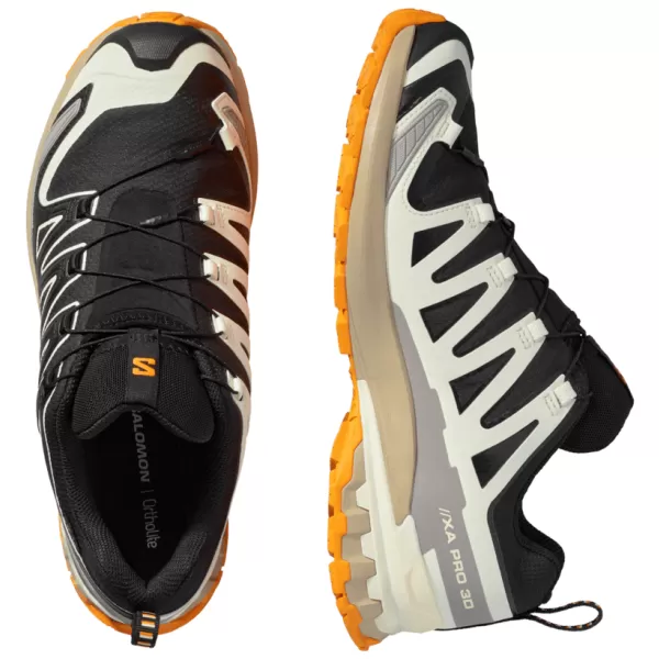  Pantofi pentru bărbați SALOMON XA PRO 3D V9 GORE-TEX L47881900 GHEAȚĂ NEAGRĂ/VANILIE/TURMERIC 