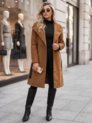 Palton de damă DSTREET NY0641 CARAMEL