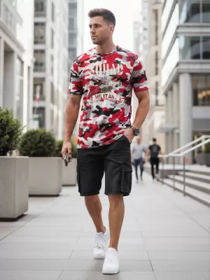 Tricou pentru bărbați DSTREET NX2005R-RW-M ROŞU