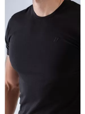 Tricouri pentru bărbați NEBBIA MIKE MUSCLE FIT 158 NEGRU