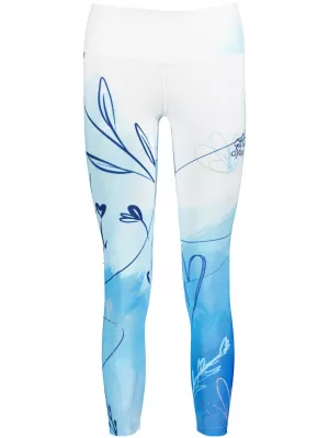 Jambiere lungi premium pentru femei (dimensiuni noi) ALTISPORT VOJ/ALW083LEG05 ALB ALBASTRU