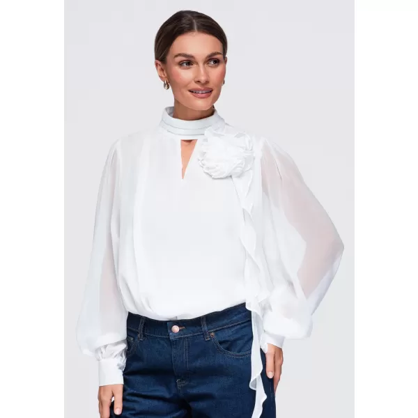  Bluza de dama OMBRE OW-TS-E0085 ALB 