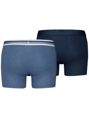 Boxeri pentru bărbați PUMA MEN EVERYDAY PLACED LOGO BOXER 2P 93847604 MELANGE ALBASTRU DESCHIS