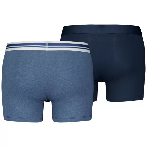  Boxeri pentru bărbați PUMA MEN EVERYDAY PLACED LOGO BOXER 2P 93847604 MELANGE ALBASTRU DESCHIS 