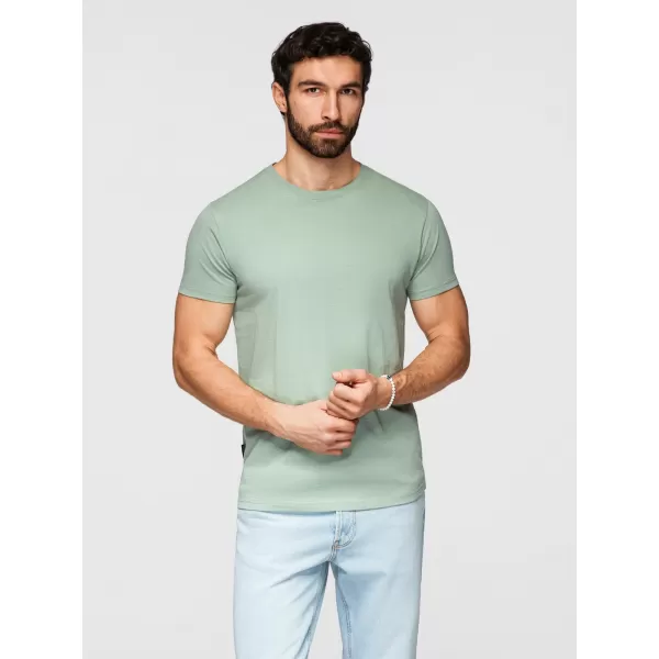  Tricou pentru bărbați OMBRE OM-TSBS-0268 GRI-VERDE/ALB/BEJ 