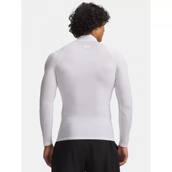  Tricou pentru bărbați UNDER ARMOUR UA HG ELITE COMP MOCK LS 6015385-100 ALB 