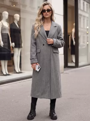 Palton de damă DSTREET 1 NY0839 GRI ÎNCHIS