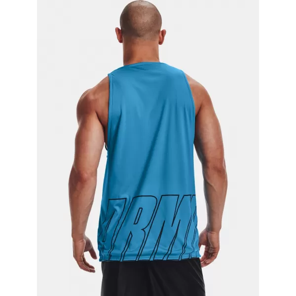  Maiou bărbătesc UNDER ARMOUR UA BASELINE REVERSIBLE TANK 1361899-422 ALBASTRU 