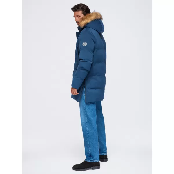  Parka pentru bărbați OMBRE OM-JALJ-0310 ALBASTRU MARIN 