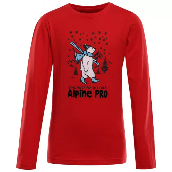  Tricou pentru copii ALPINE PRO ECCO 2 BARBADOS VARIANTA CIRESE PA 