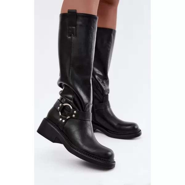  Cizme de dama BOTO LQ-137 NEGRU 