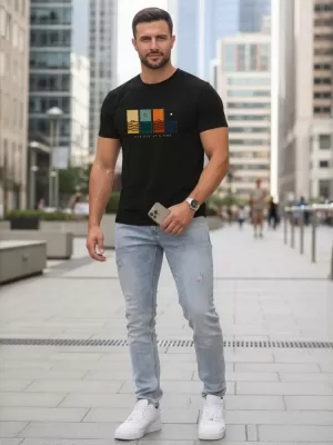 Tricou pentru bărbați DSTREET NX5103R-BK NEGRU