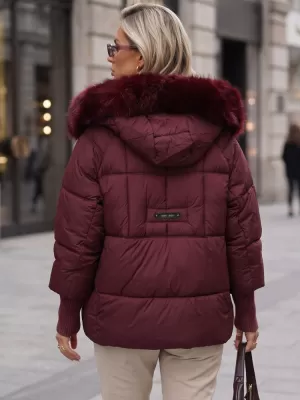 Geaca de dama DSTREET TY5742 BURGUNDIA
