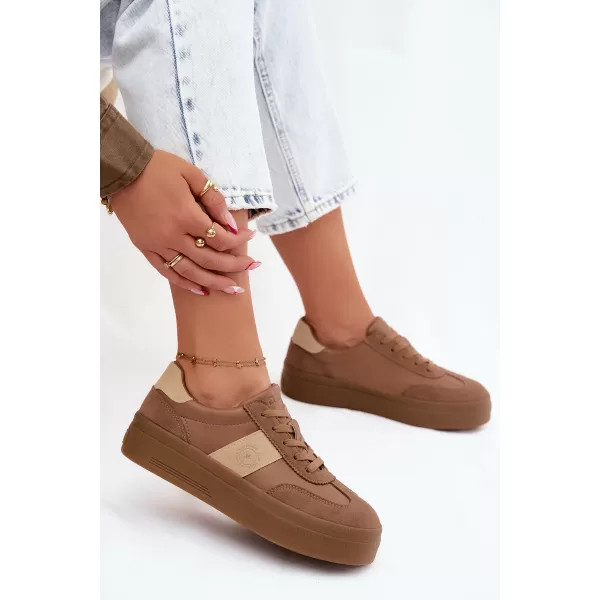  Adidași de damă BIG STAR SHOES UU274015 MARO/BEJ 