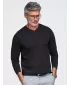 Tricou pentru bărbați OMBRE OM-LSBL-0143 NEGRU