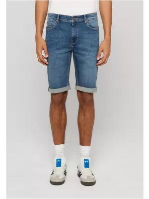 Pantaloni scurți pentru bărbați URBAN CLASSICS TB8457 ALBASTRU MEDIU PROFUND SPĂLAT