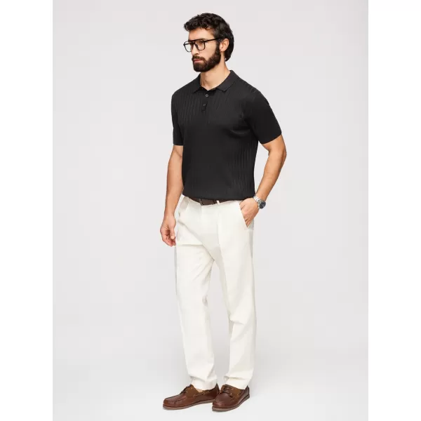  Tricou polo pentru bărbați OMBRE OM-POSS-0180 NEGRU 