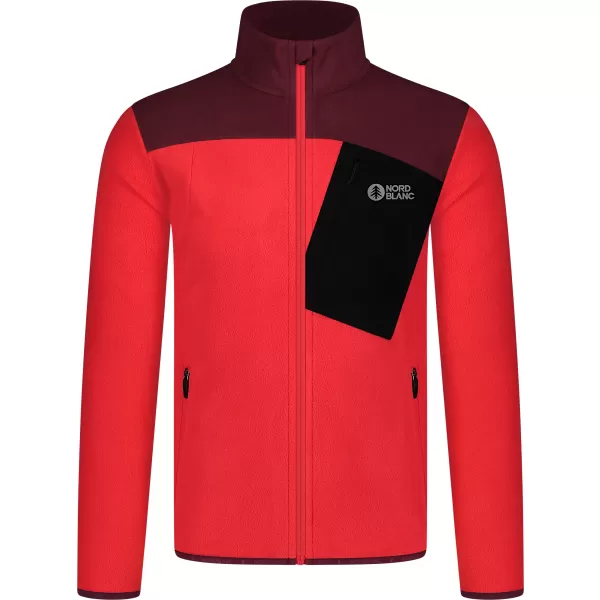  Hanorac ușor pentru bărbați din fleece NORDBLANC CRACKLE NBSFM8373 ROŞU 