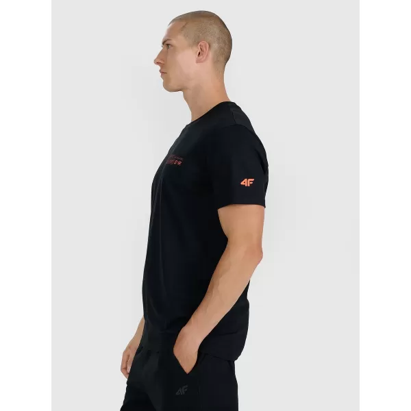  Tricou pentru bărbați 4F WAW25TTSHM2372 NEGRU ADÂNC 