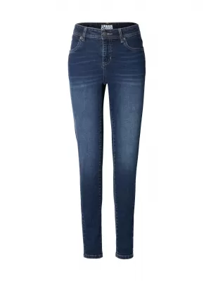 Pantaloni de dama URBAN CLASSICS TB8370 ALBASTRU ÎNCHIS SPĂLAT