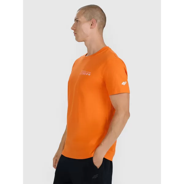  Tricou pentru bărbați 4F WAW25TTSHM2372 PORTOCALE 