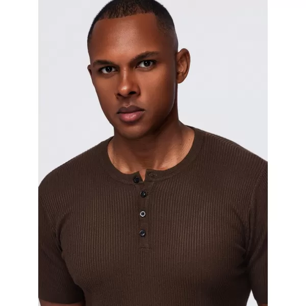  Tricou pentru bărbați OMBRE OM-TSCT-0304 MARO 