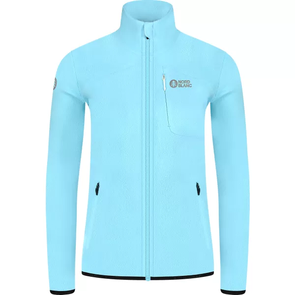  Hanorac ușor de damă din fleece NORDBLANC MAPLE NBSFL8374 ALBASTRU DESCHIS 