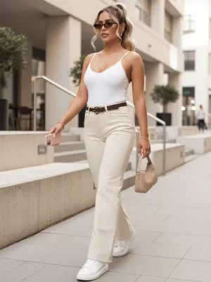 Pantaloni de dama DSTREET UY3060 ALB