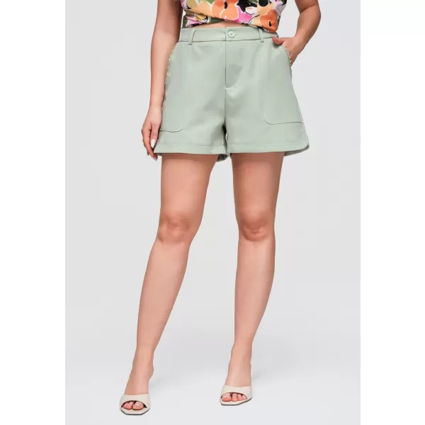 Pantaloni scurți de damă OMBRE OW-ST-E0009 VERDE DESCHIS 