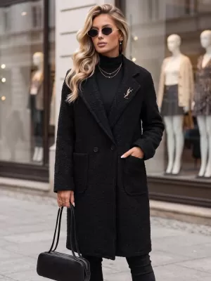 Palton de damă DSTREET NY0782 NEGRU