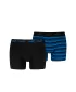 Boxeri pentru bărbați PUMA ELEMENTS MEN STRIPED BOXERS 2P 93884203 NEGRU/ALBASTRU