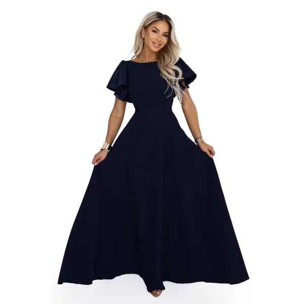  Rochie NUMOCO 694-4 ALBASTRU ÎNCHIS 