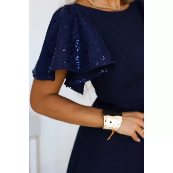  Rochie NUMOCO 694-4 ALBASTRU ÎNCHIS 