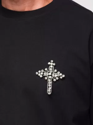 Tricou pentru bărbați OMBRE OM-TSCT-0276 NEGRU