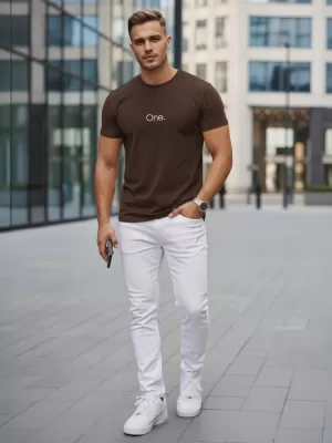 Tricou pentru bărbați DSTREET NX5125R-CH MARO