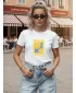 Tricou pentru femei DSTREET NX8026RY-WH ALB