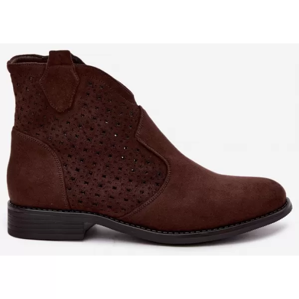  Botine de dama S.BARSKI HY62-8151 CIOCOLATĂ 