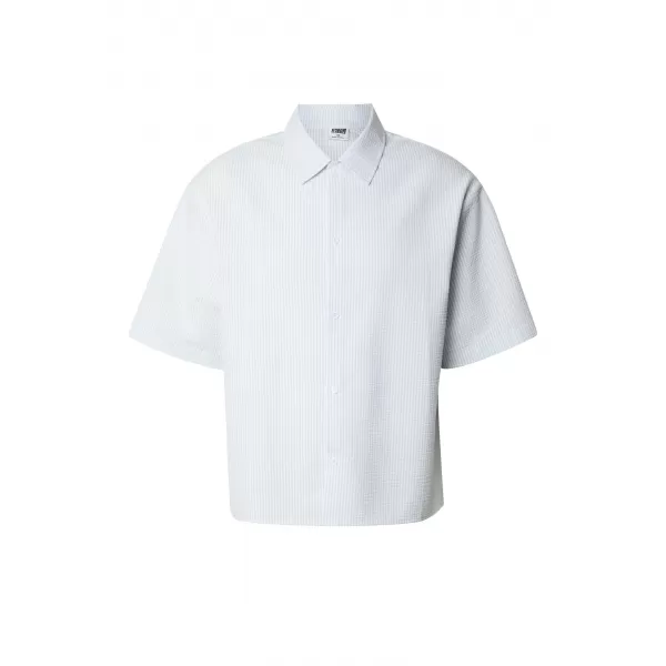  Cămașă pentru bărbați URBAN CLASSICS TB8417-22394 CONGELA ALBASTRU/ALB 