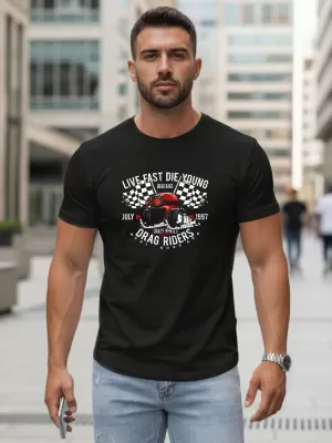 Tricou pentru bărbați DSTREET NX5087R-BK NEGRU